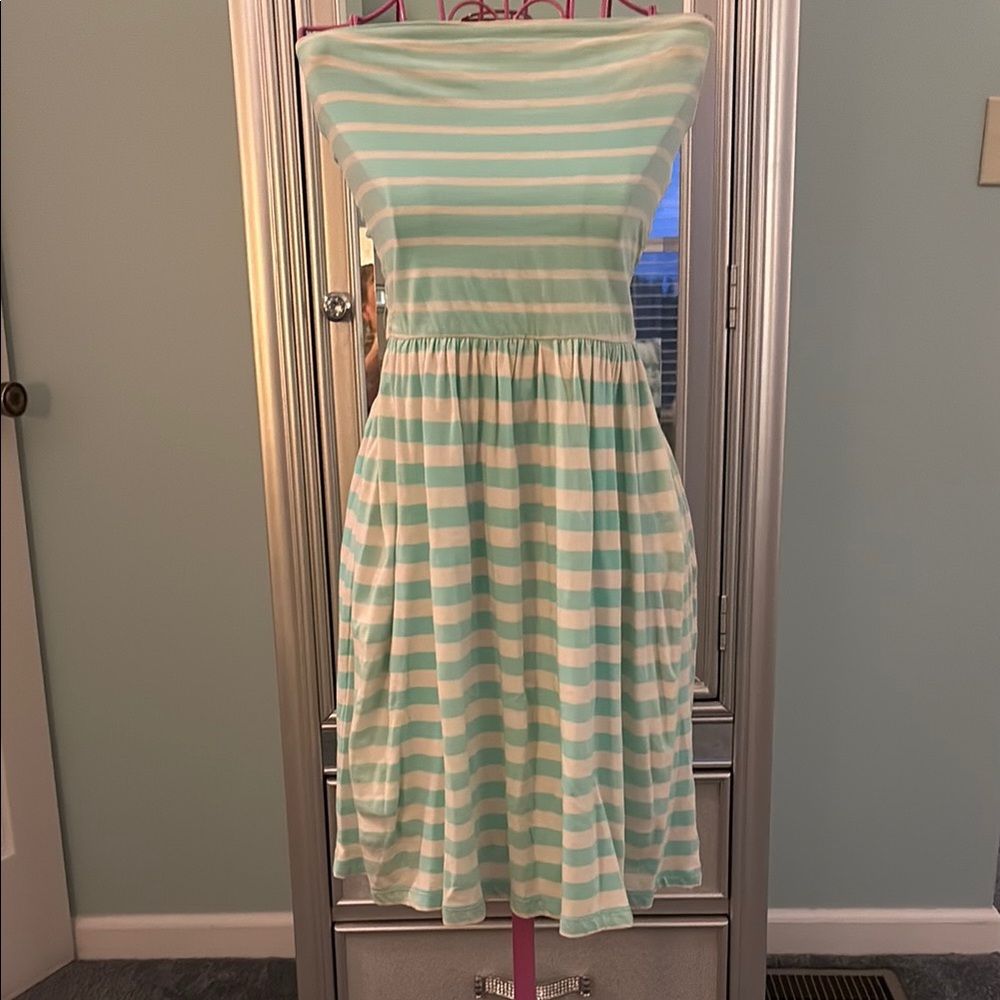 Ocean Drive Mint Green and White Striped Dress